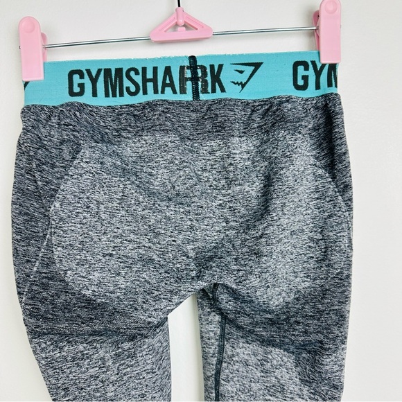 Gymshark Gray Leggings with Teal Waistband Size XS - Picture 5 of 8